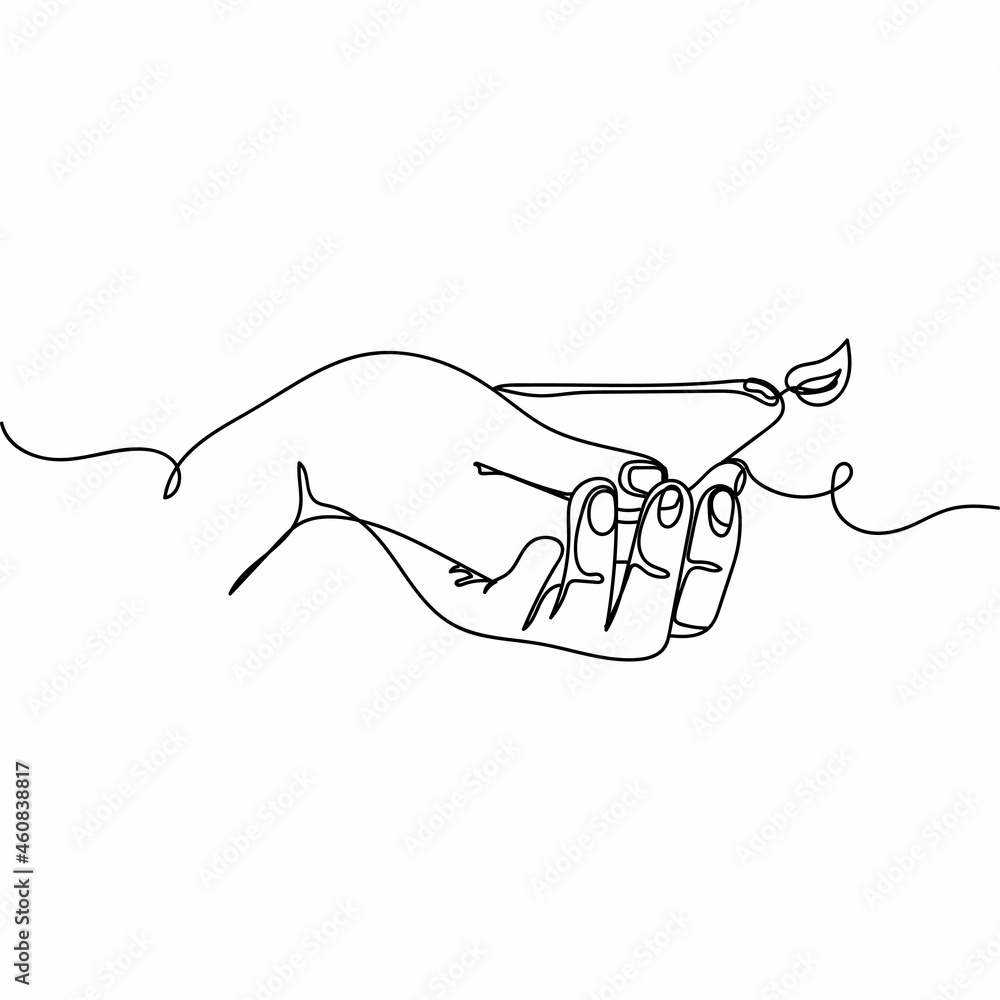Continuous one line drawing of Diwali or deepavali hands holding lamp festival icon in silhouette on a white background. Linear stylized. Continuous one line drawing of Diwali or deepavali hands holding lamp festival icon in silhouette on a white background. Linear stylized.