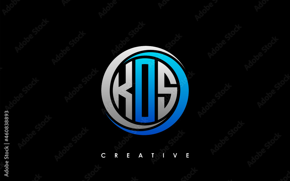 KOS Letter Initial Logo Design Template Vector Illustration KOS Letter Initial Logo Design Template Vector Illustration