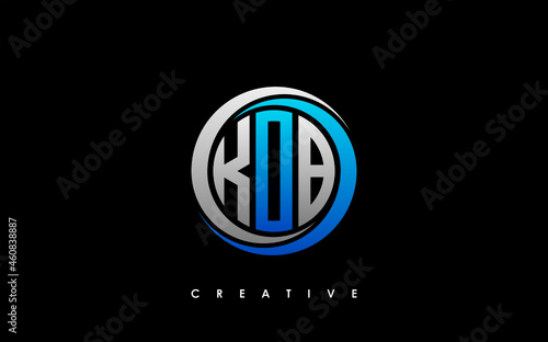 KOB Letter Initial Logo Design Template Vector Illustration