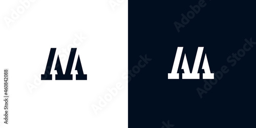 Creative abstract initial letter AA logo.