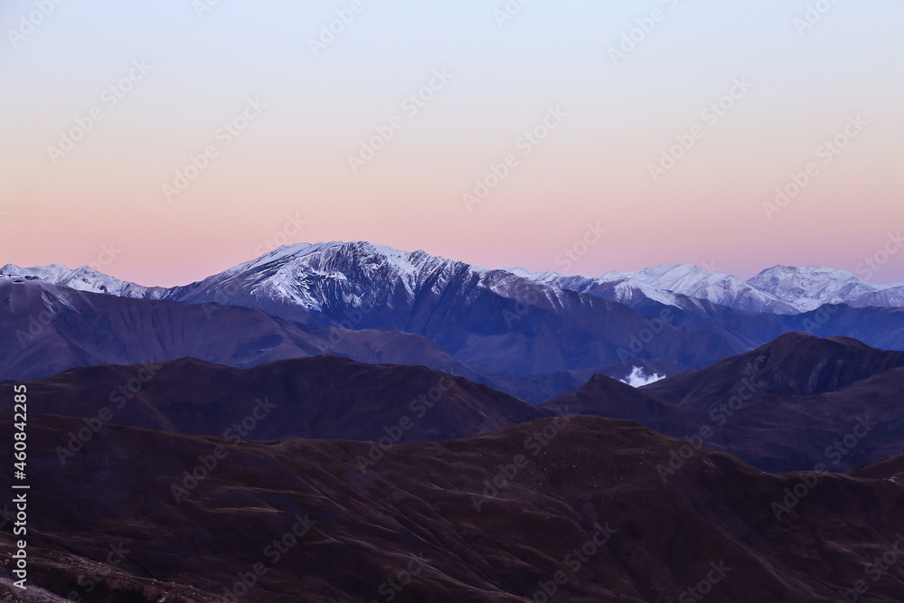 Sunrise in mountains, Dagestan Republic, Russia