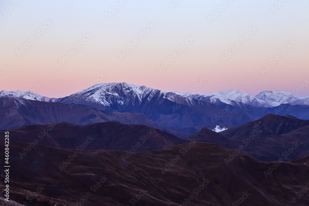 Sunrise in mountains, Dagestan Republic, Russia Sunrise in mountains, Dagestan Republic, Russia