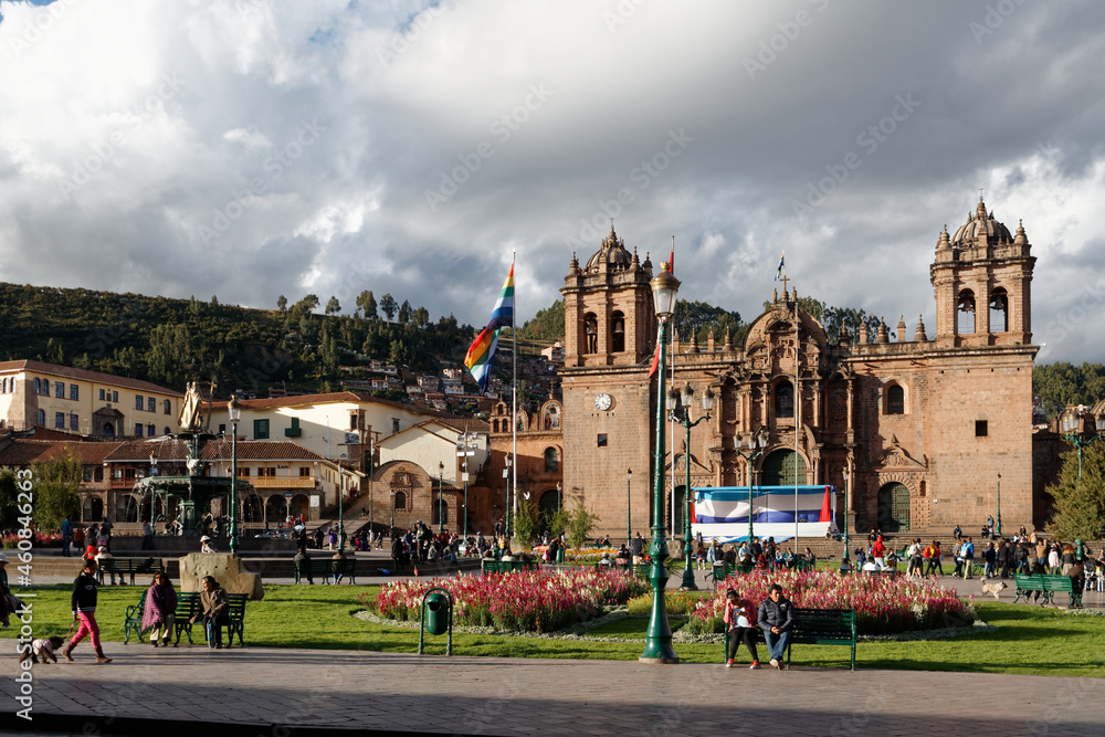 Fototapeta premium Miasto Cuzco, dawna stolica imperium Inków, w dzien.