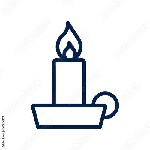 Candle icon logo template isolated on white background.