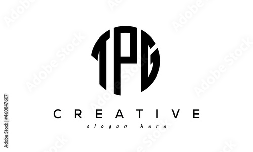 Letter TPG creative circle logo design vector photo