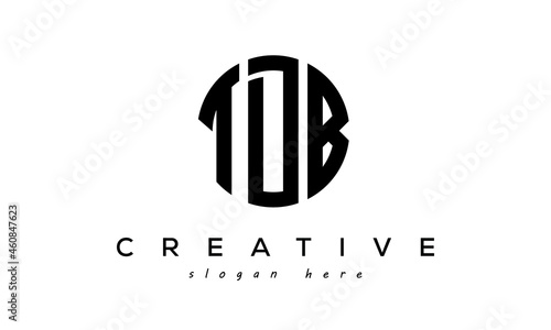 Letter TDB creative circle logo design vector photo