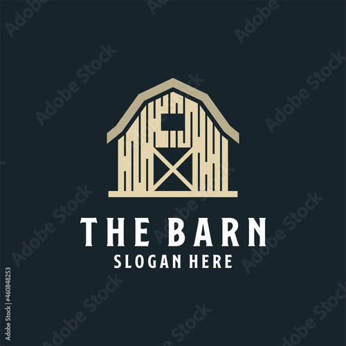 Barn Logo Concept Template Vector. Farmhouse, warehouse logo vector illustration design