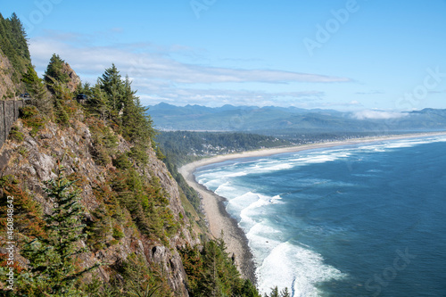 Coast Line with Cliffs Landscape