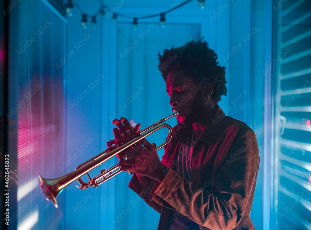 Fototapeta premium Young trumpet player