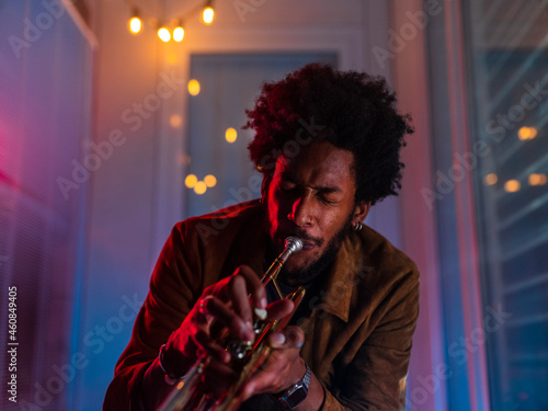 Young trumpet player