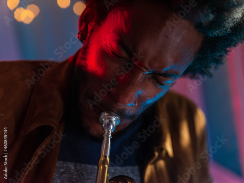 Young trumpet player