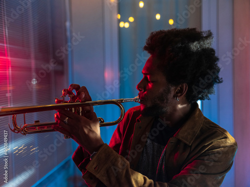 Young trumpet player