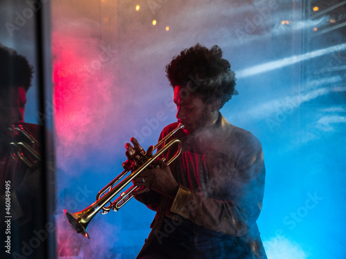 Young trumpet player