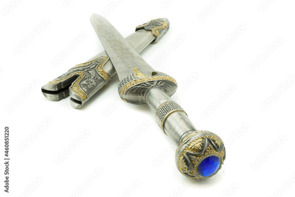 Isolated shot of an elaborate knife Isolated shot of an elaborate knife