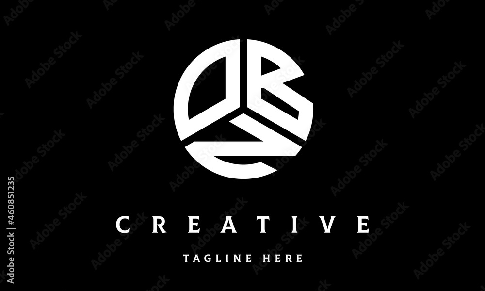 Fototapeta premium OBN circle three letter logo