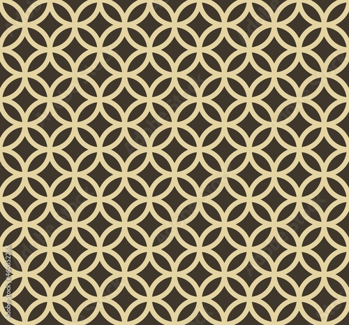 Simple traditional 'batik kawung' seamless pattern texture from Indonesia