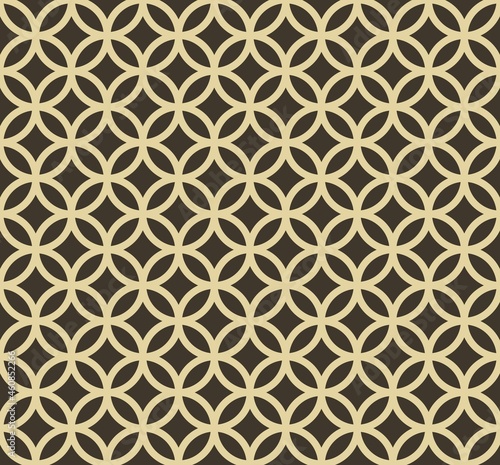 Simple traditional  batik kawung  seamless pattern texture from Indonesia