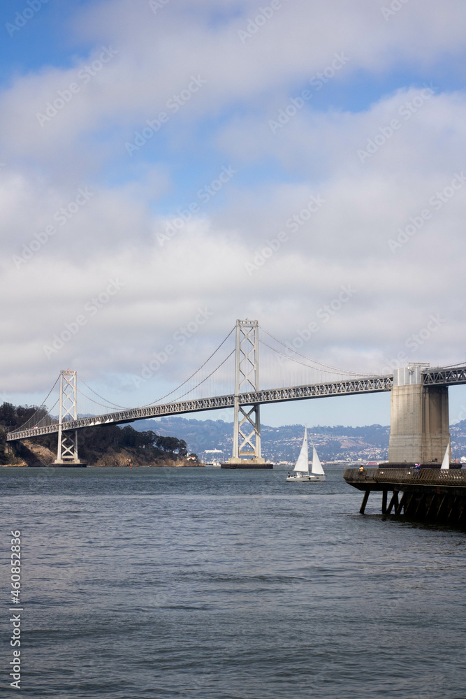 oakland bridge view from the bay area san francisco california summer 2021