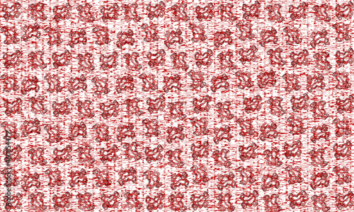  red hearts and bones pattern background.