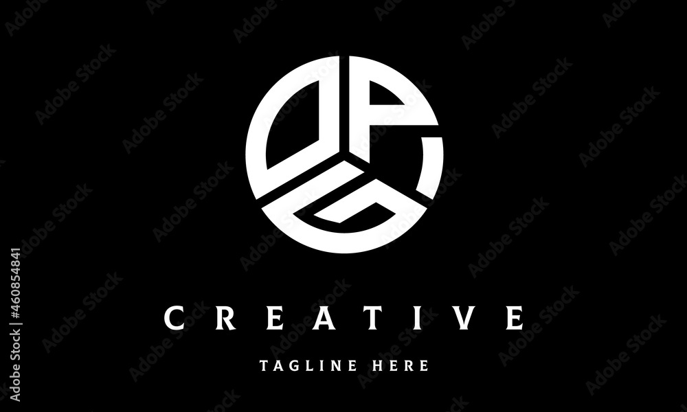 Fototapeta premium OPG circle three letter logo