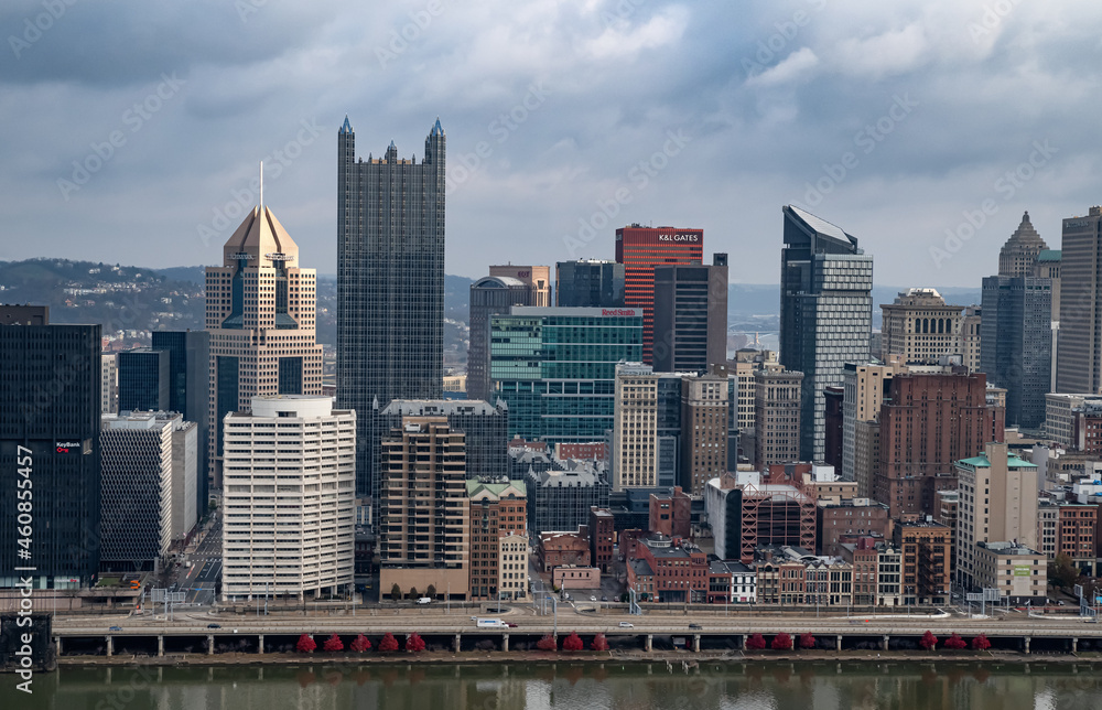 Fototapeta View of downtown of Pittsburgh. United States