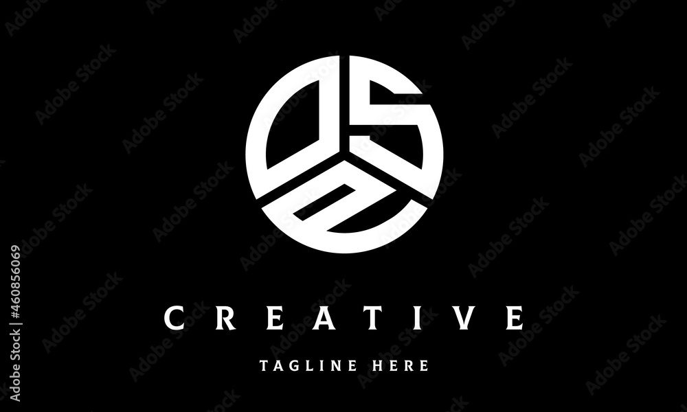 Fototapeta premium OSP circle three letter logo 