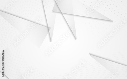 White Geometric Minimalist Vector Gray