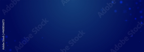 White Confetti Vector Pnoramic Blue Background.