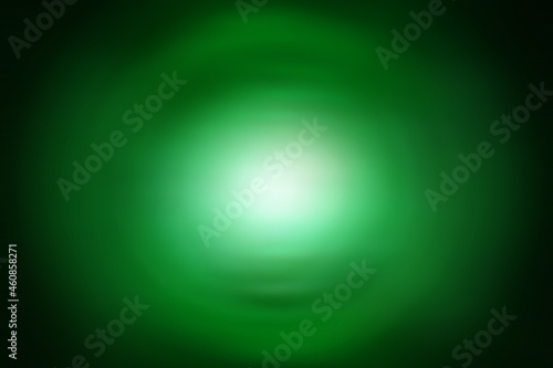 Green light gradient abstract background. 