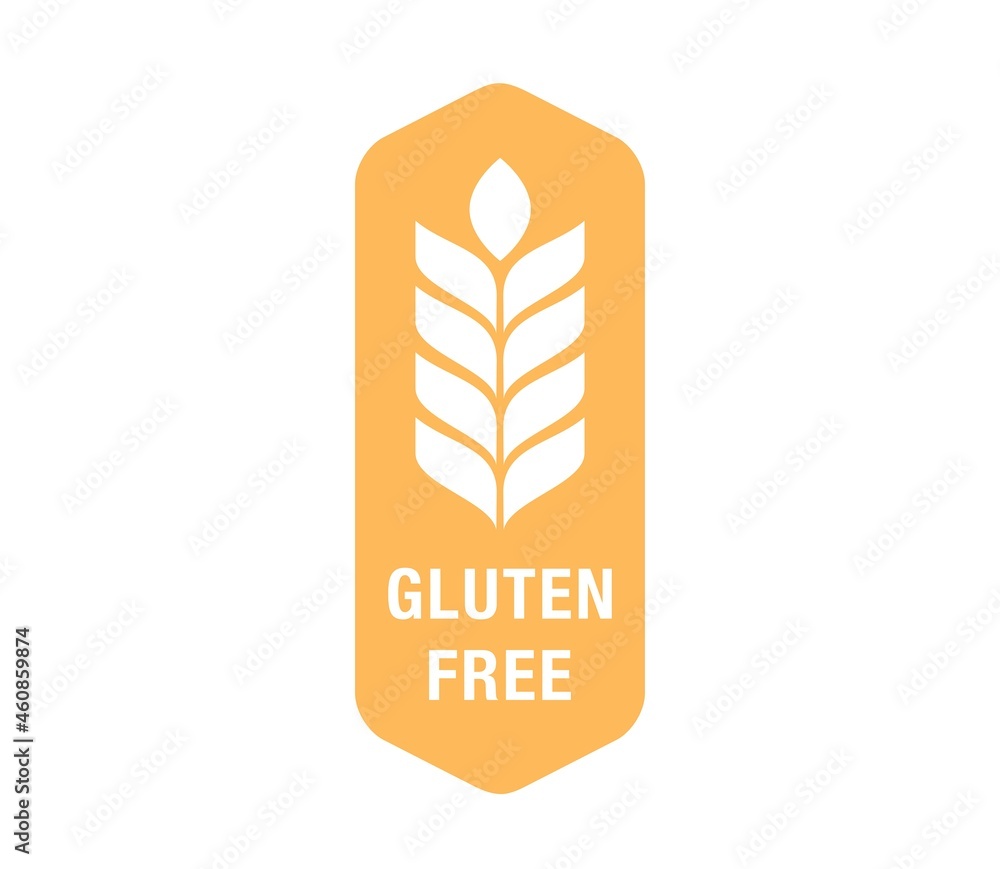 Gluten free sign icon. Gluten free vector sticker sign. Gluten free sign icon. Gluten free vector sticker sign.