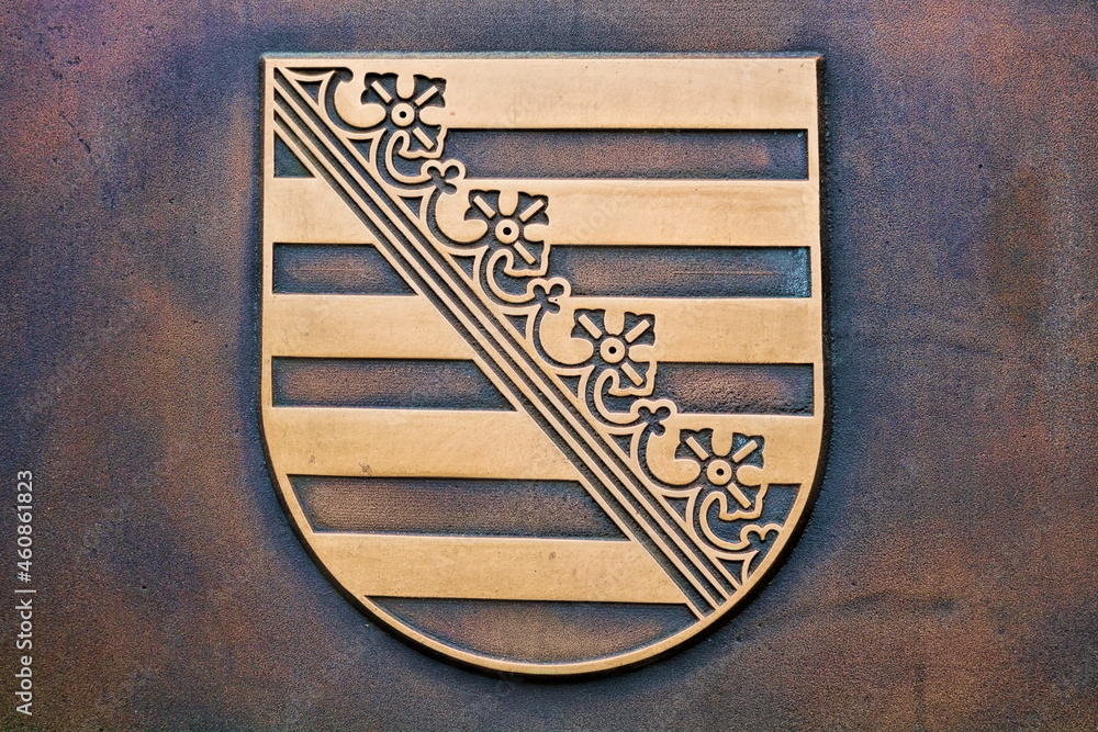 weißwasser, deutschland - wappen von sachsen