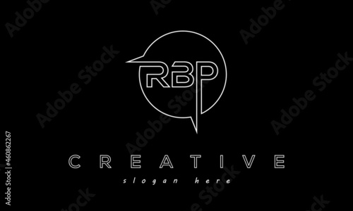 RBP Letters Icon Logo Design with Circle Border photo