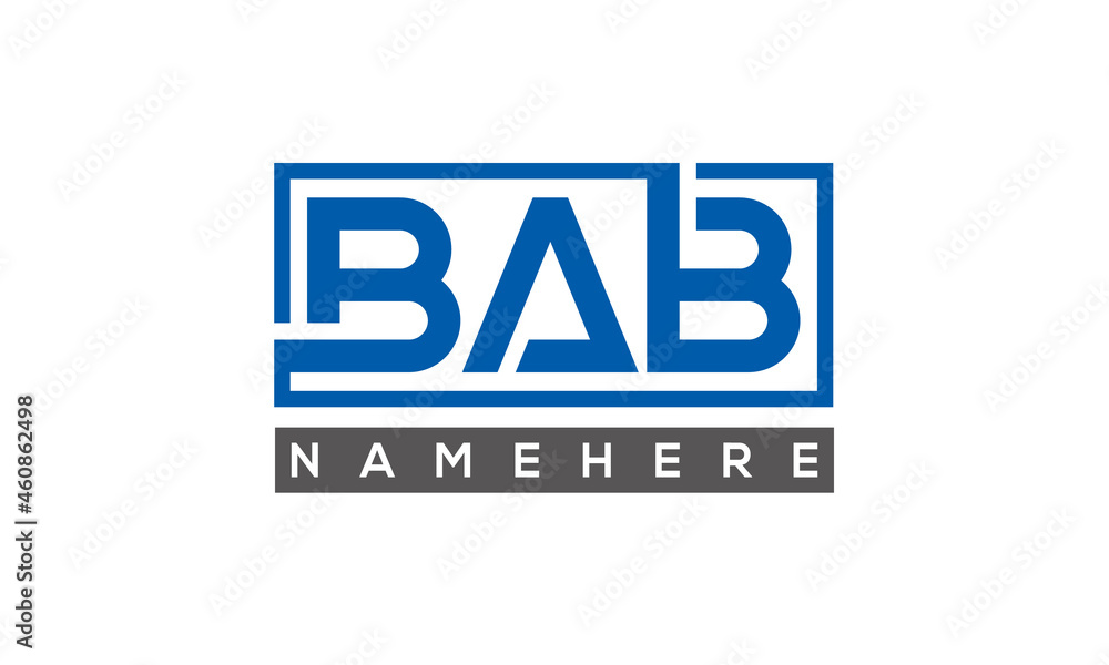 BAB creative three letters logo BAB creative three letters logo