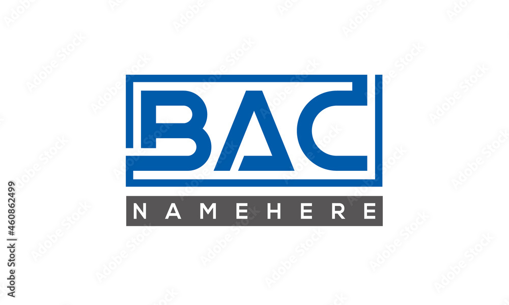 BAC creative three letters logo BAC creative three letters logo