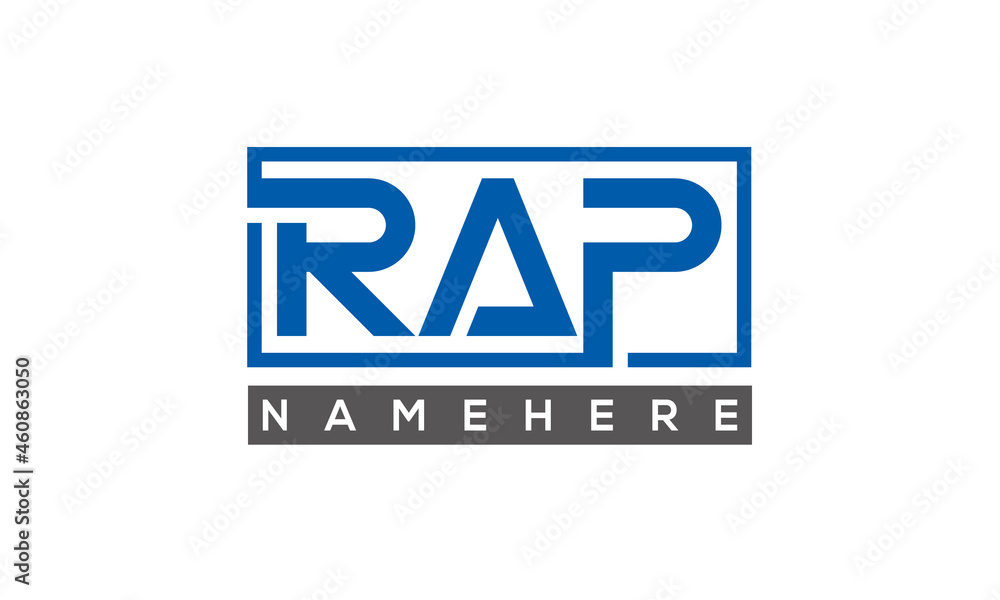 RAP creative three letters logo RAP creative three letters logo