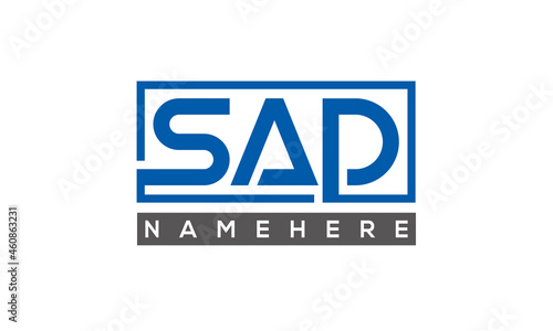 SAD creative three letters logo