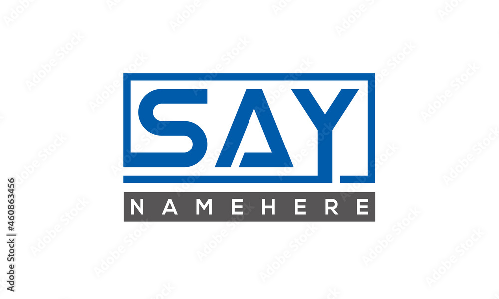 SAY creative three letters logo SAY creative three letters logo