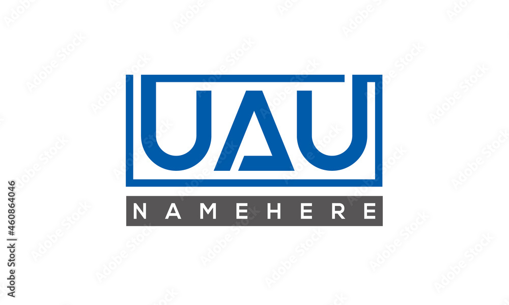 UAU creative three letters logo UAU creative three letters logo