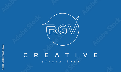 RGV Letters Icon Logo Design with Circle Border photo