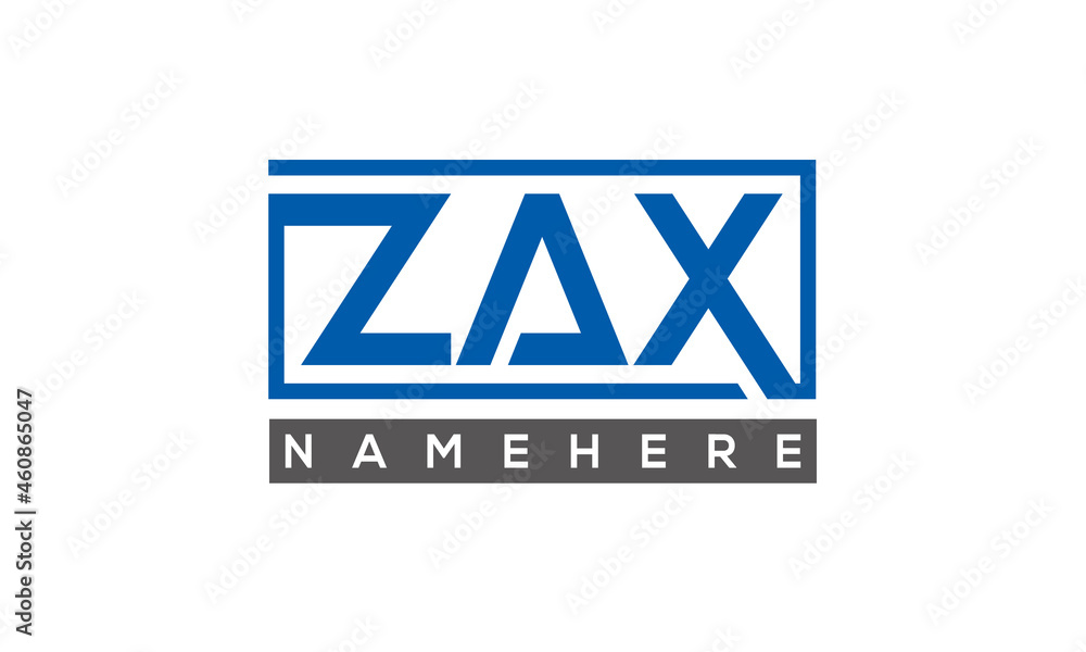 ZAX creative three letters logo ZAX creative three letters logo