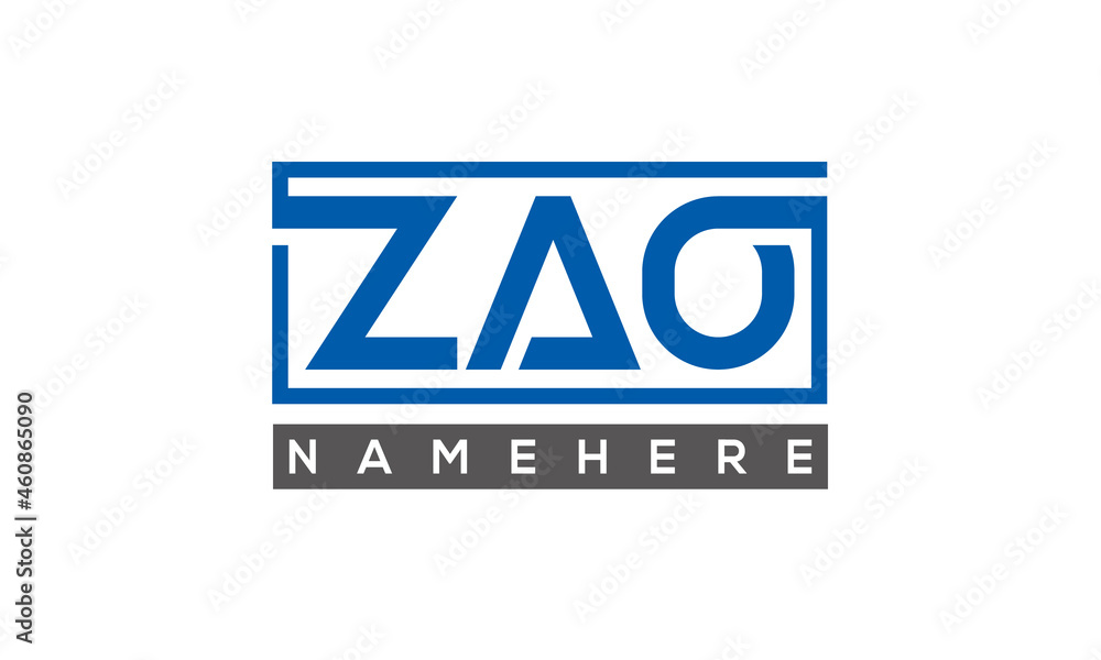 ZAO creative three letters logo ZAO creative three letters logo