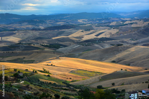 Sunny landscapes in the Molise countryside in southern Italy. photo