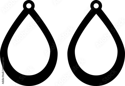 teardrop earrings jewelry template svg vector cricut and silhouette 