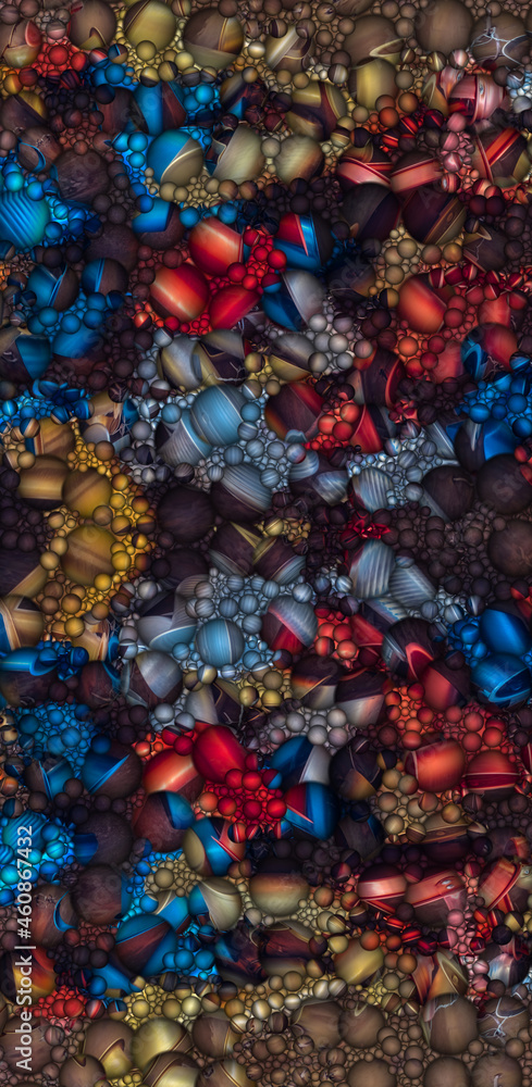 Fototapeta premium background image with 3d color spheres, illustration design