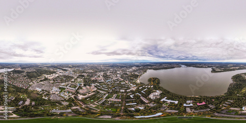 Canvas Print Solnechnogorsk city, Moscow region aerial photography 360