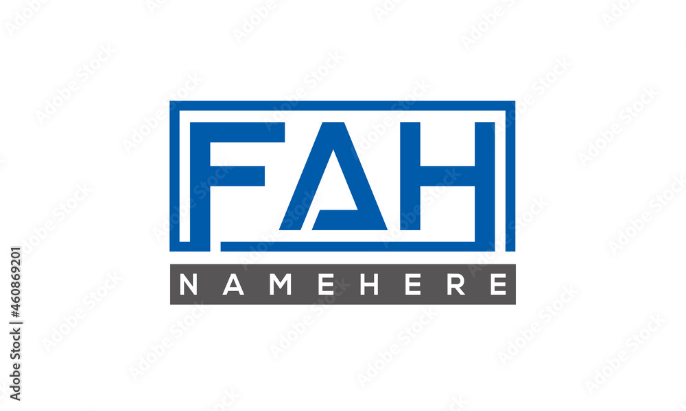 FAH creative three letters logo FAH creative three letters logo