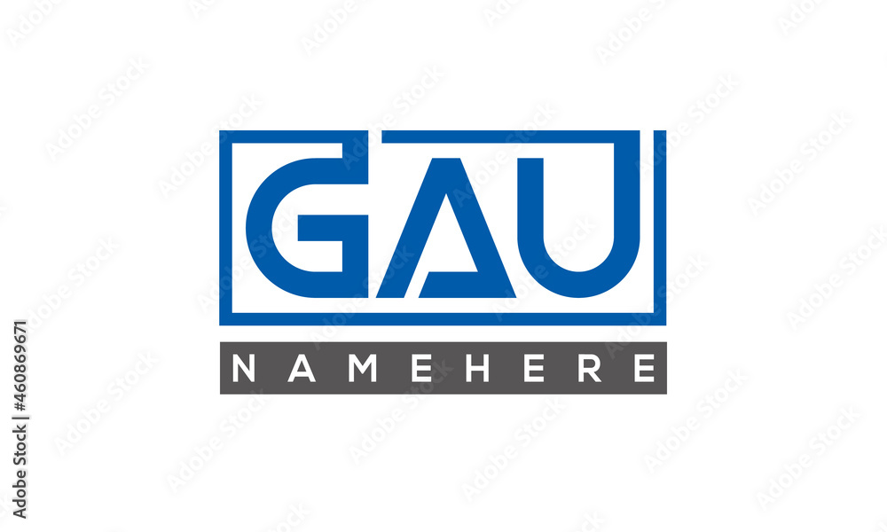 GAU creative three letters logo GAU creative three letters logo