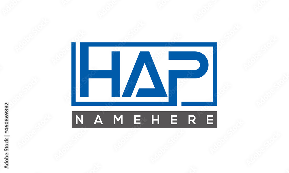 HAP creative three letters logo HAP creative three letters logo