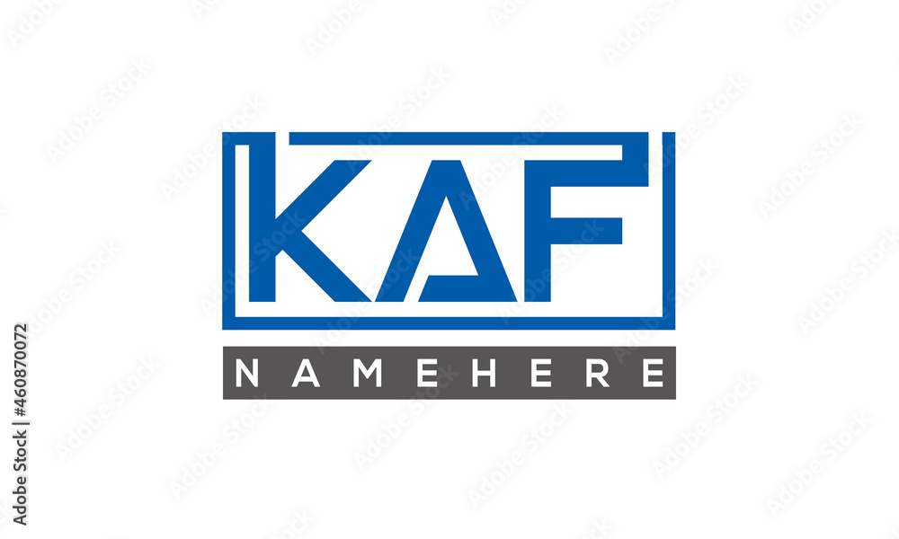 KAF creative three letters logo KAF creative three letters logo