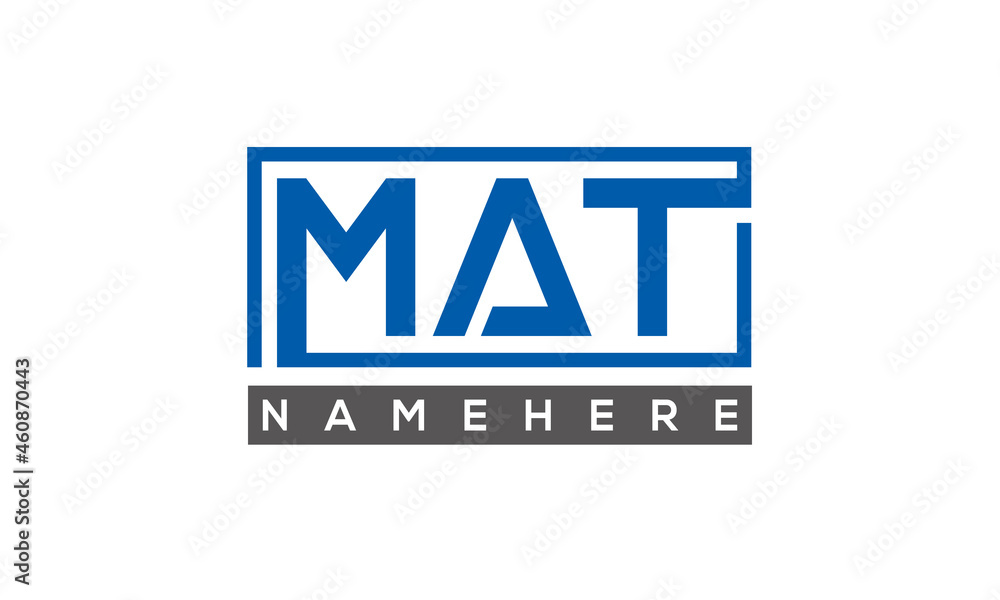 MAT creative three letters logo MAT creative three letters logo